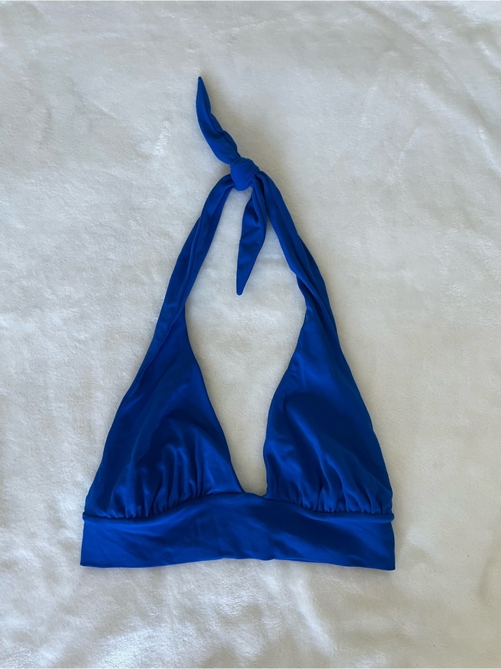 Susana Monaco Cobalt Halter Crop Top